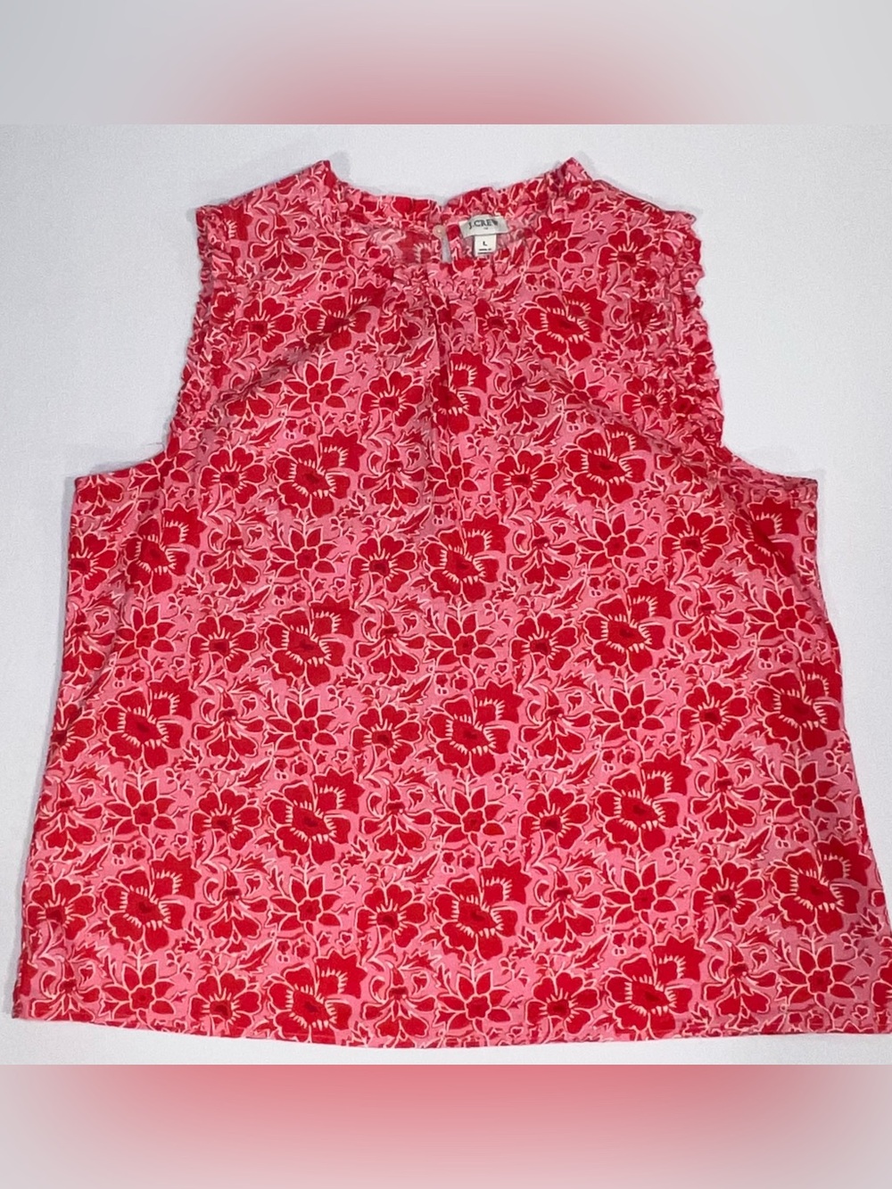 J. Crew Floral Linen-Blend Top